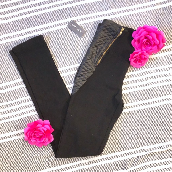 Wet Seal Pants - 🖤 Quilted Panel Skinny Pants NWT